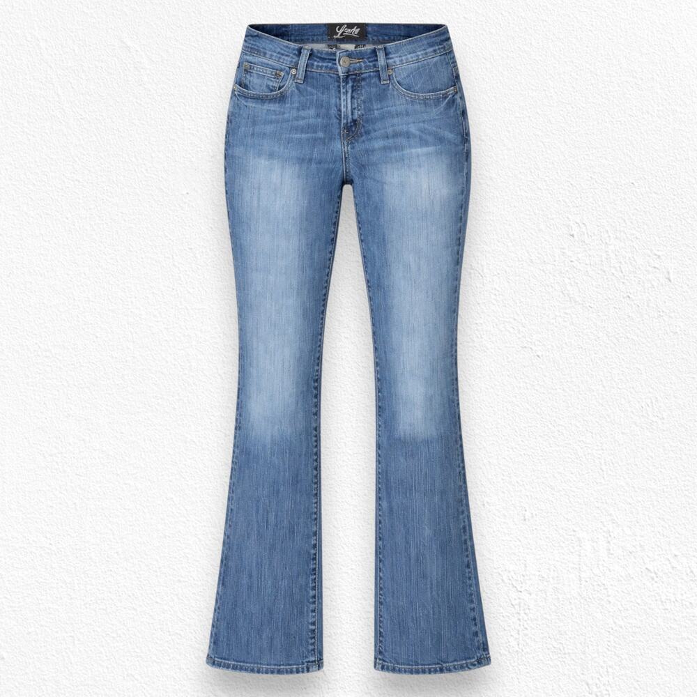1990s Vintage Lucky Brand Medium Wash Mid Rise Straight Bootcut Leg Jeans Size 8